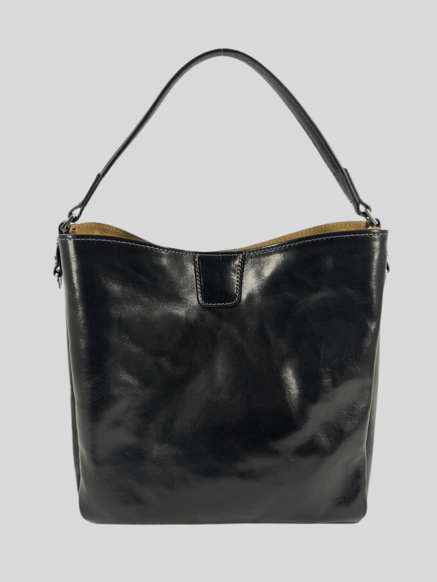 Borsa in cuoio con pochette