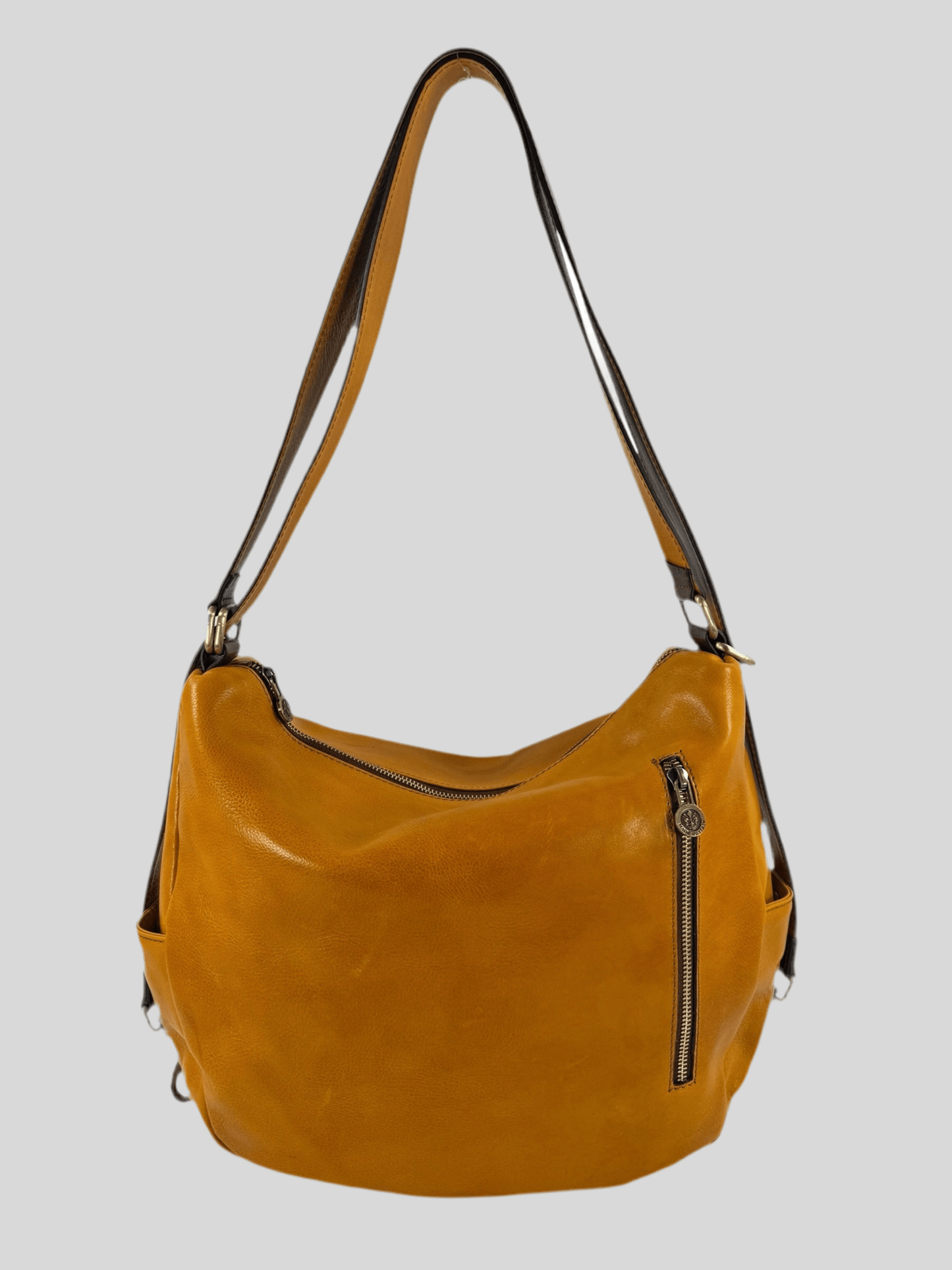 Borsa/ Zaino in cuoio al vegetale-Mahzel