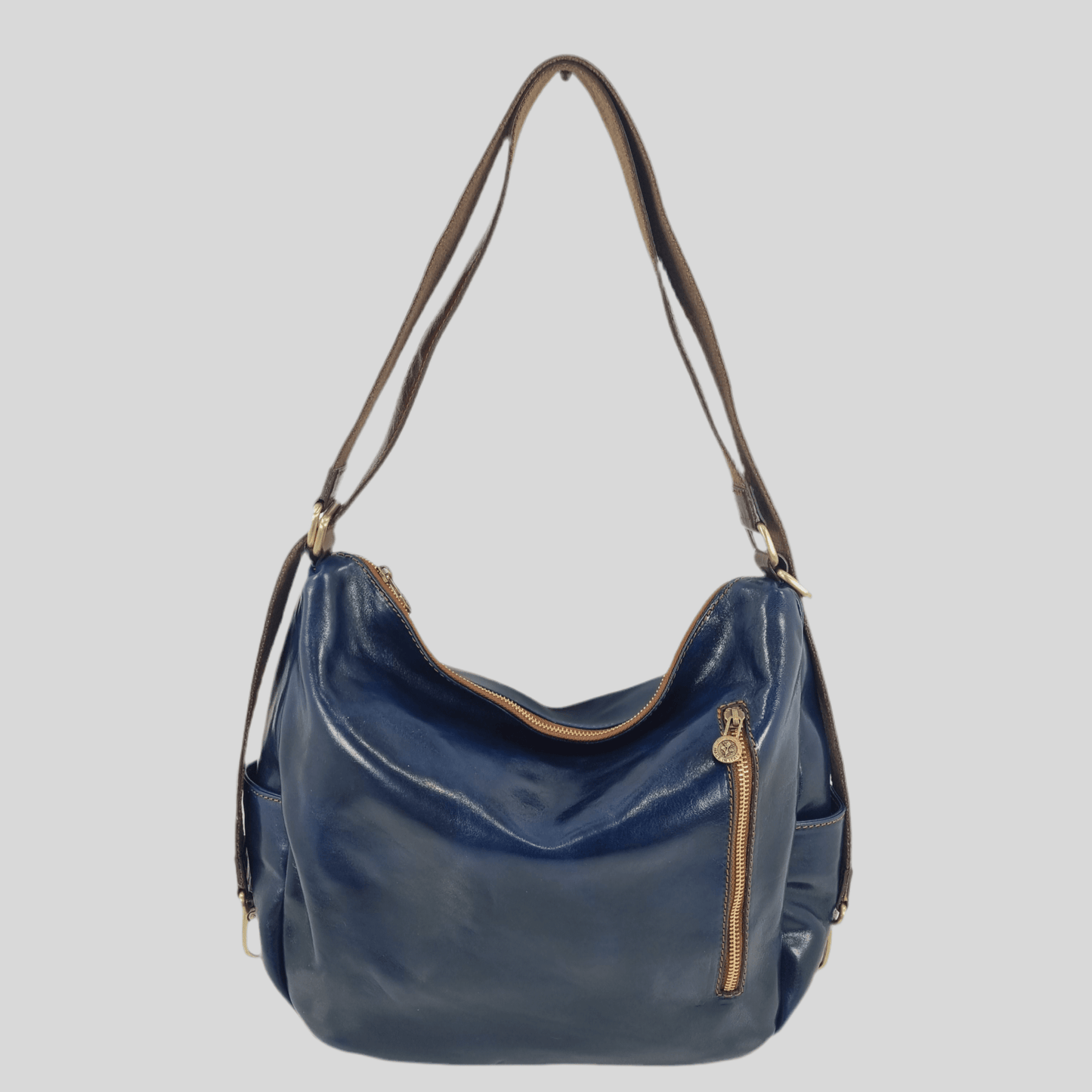 Borsa/ Zaino in cuoio al vegetale-Mahzel