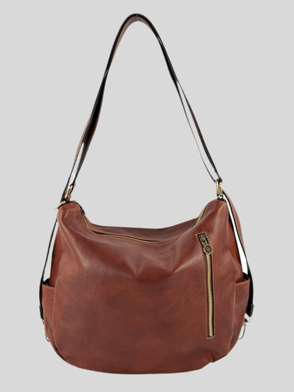 Borsa/ Zaino in cuoio al vegetale-Mahzel