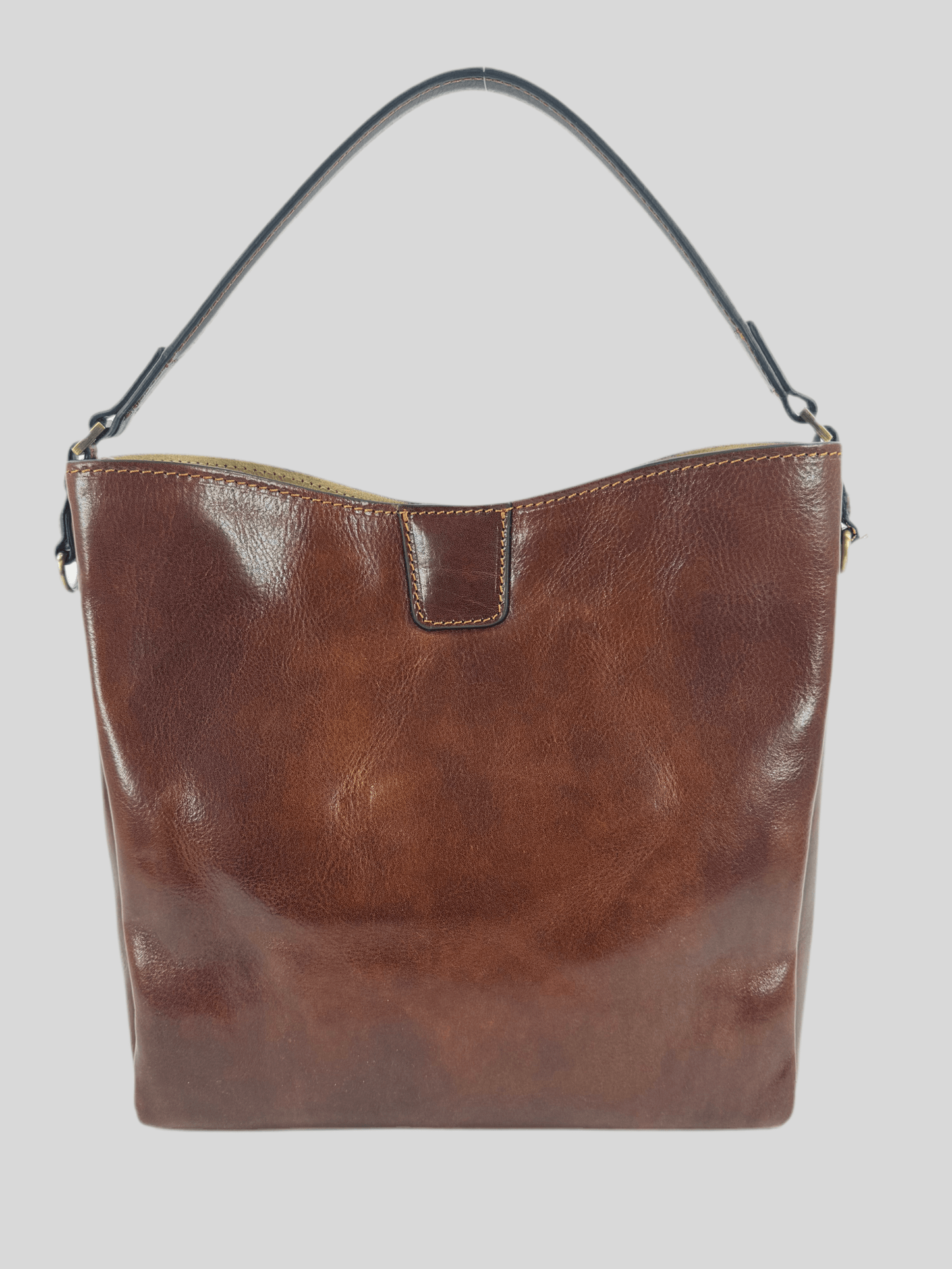 Borsa in cuoio con pochette
