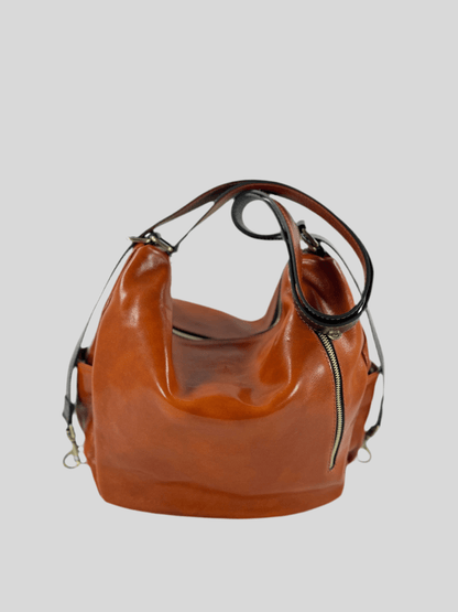 Borsa/ Zaino in cuoio al vegetale-Mahzel