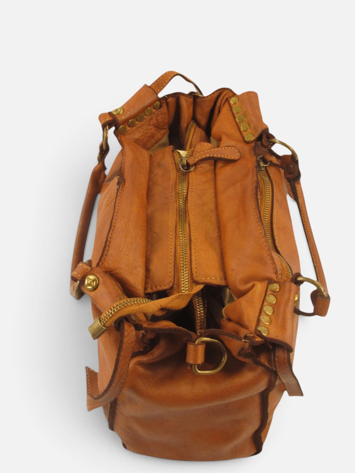 borsa pelle mahzel dettaglio zip di chiusura