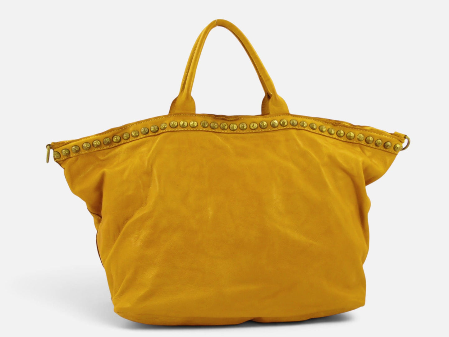 Bauletto grande in pelle morbida Penelope decorato con borchie - Mahzel