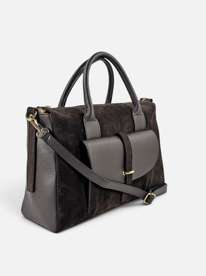 bauletto camoscio e vitello martellato CM01