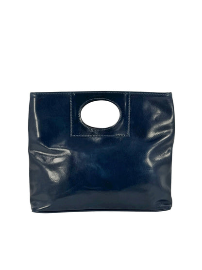 Borsa in Cuoio conciato al vegetale, interno tre scomparti, dalla linea classica - Mahzel