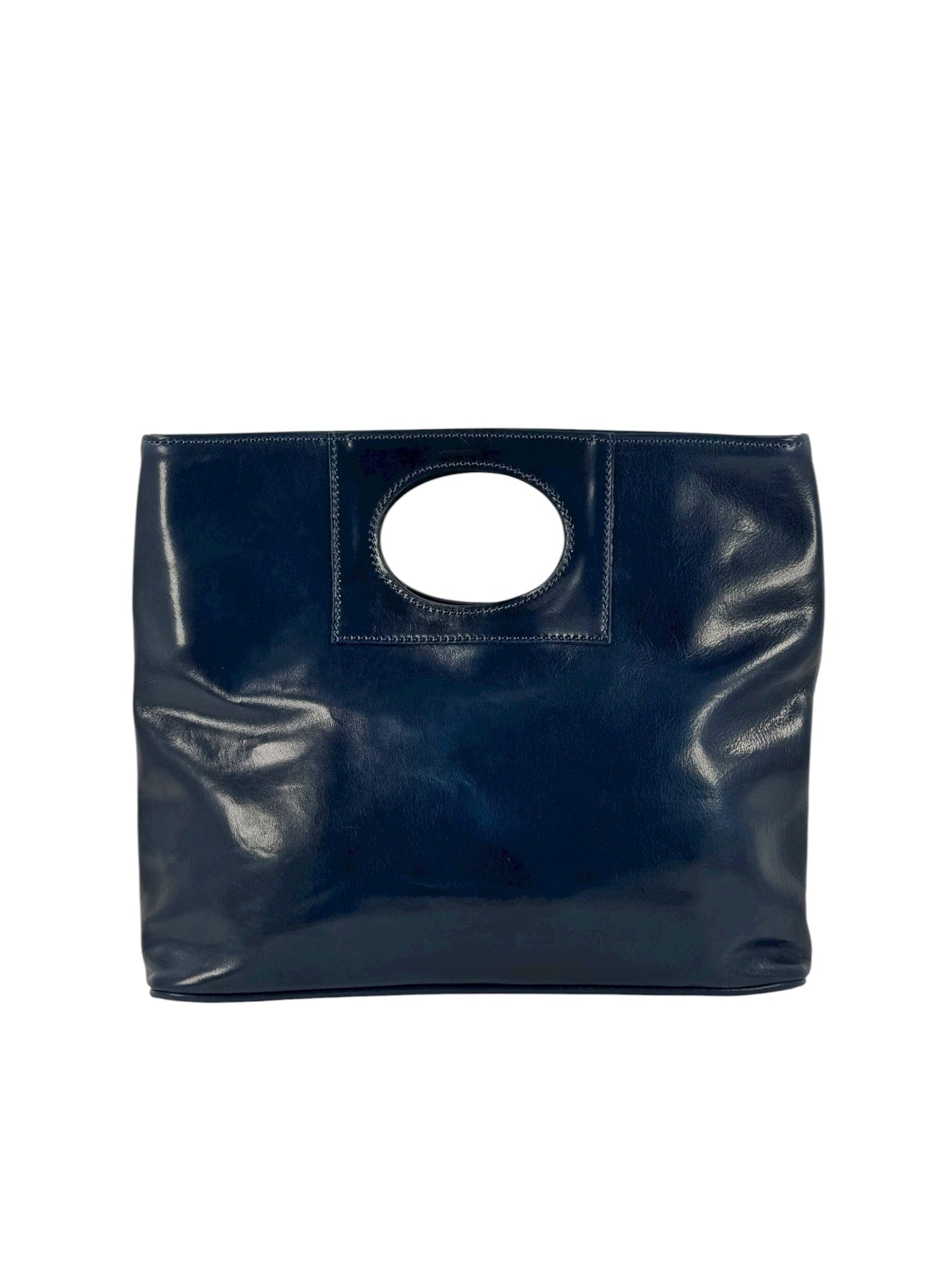 Borsa in Cuoio conciato al vegetale, interno tre scomparti, dalla linea classica - Mahzel