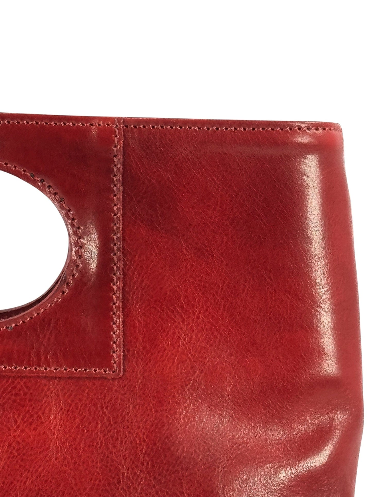 Borsa in Cuoio conciato al vegetale, interno tre scomparti, dalla linea classica - Mahzel
