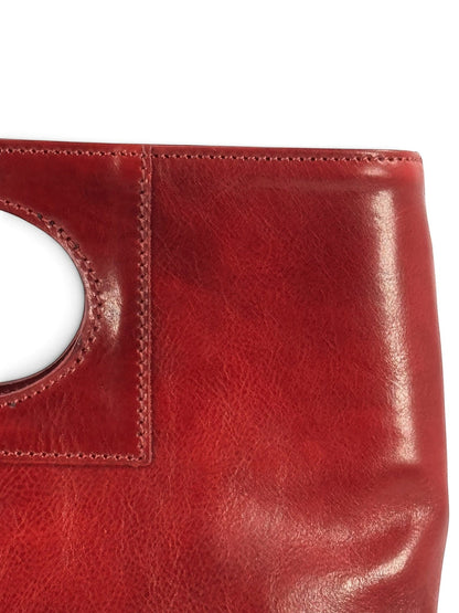 Borsa in Cuoio conciato al vegetale, interno tre scomparti, dalla linea classica - Mahzel