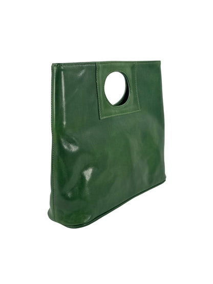 Borsa in Cuoio conciato al vegetale, interno tre scomparti, dalla linea classica - Mahzel