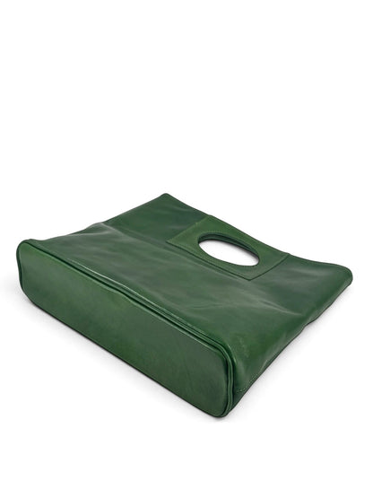 Borsa in Cuoio conciato al vegetale, interno tre scomparti, dalla linea classica - Mahzel