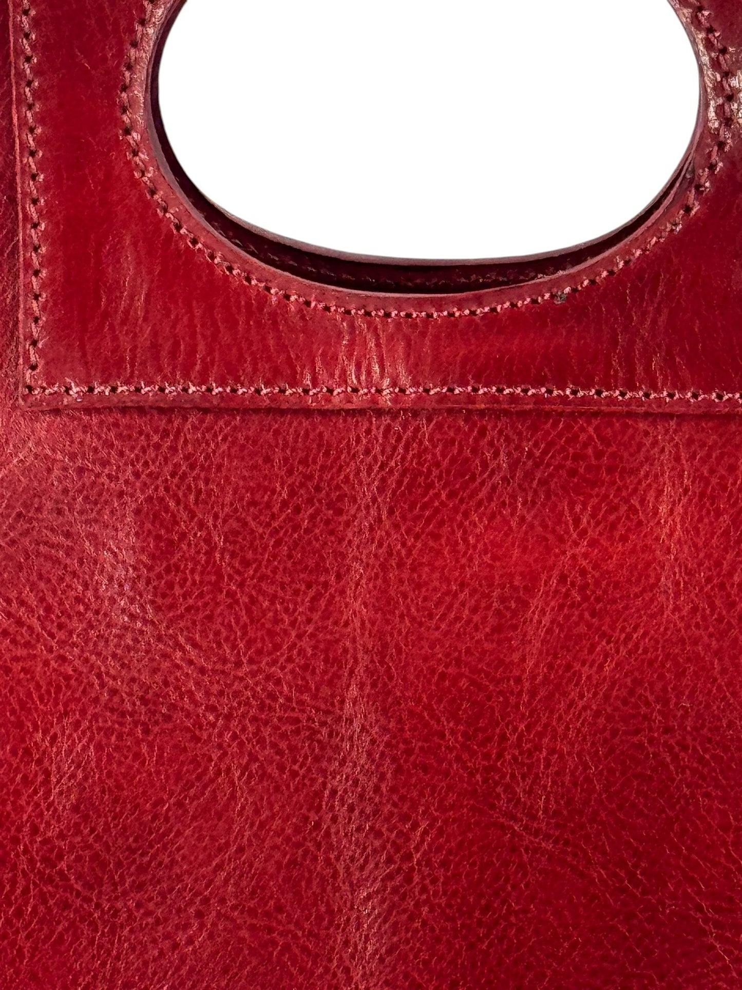 Borsa in Cuoio conciato al vegetale, interno tre scomparti, dalla linea classica - Mahzel