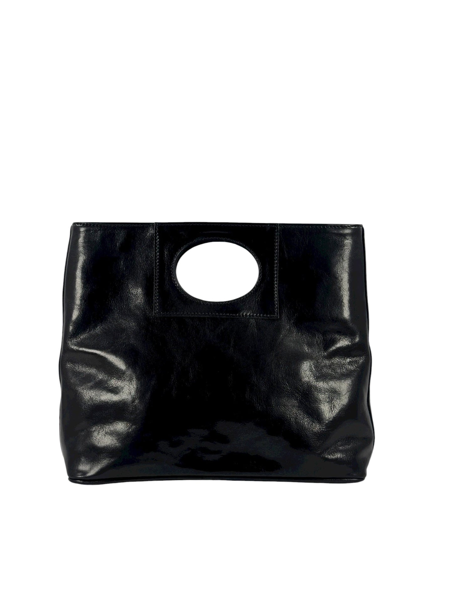 Borsa in Cuoio conciato al vegetale, interno tre scomparti, dalla linea classica - Mahzel