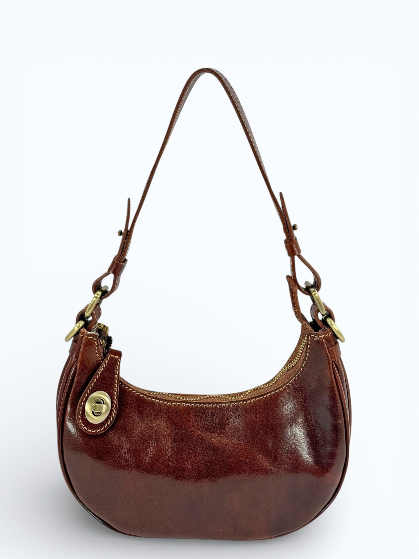 borsetta cuoio mezzaluna