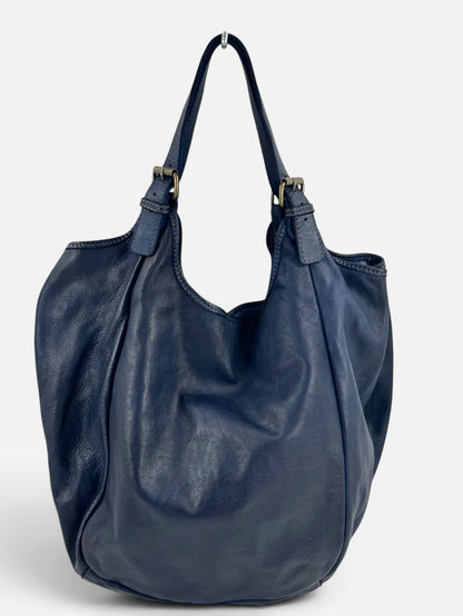 borsa sacca giovanna pelle colore blu