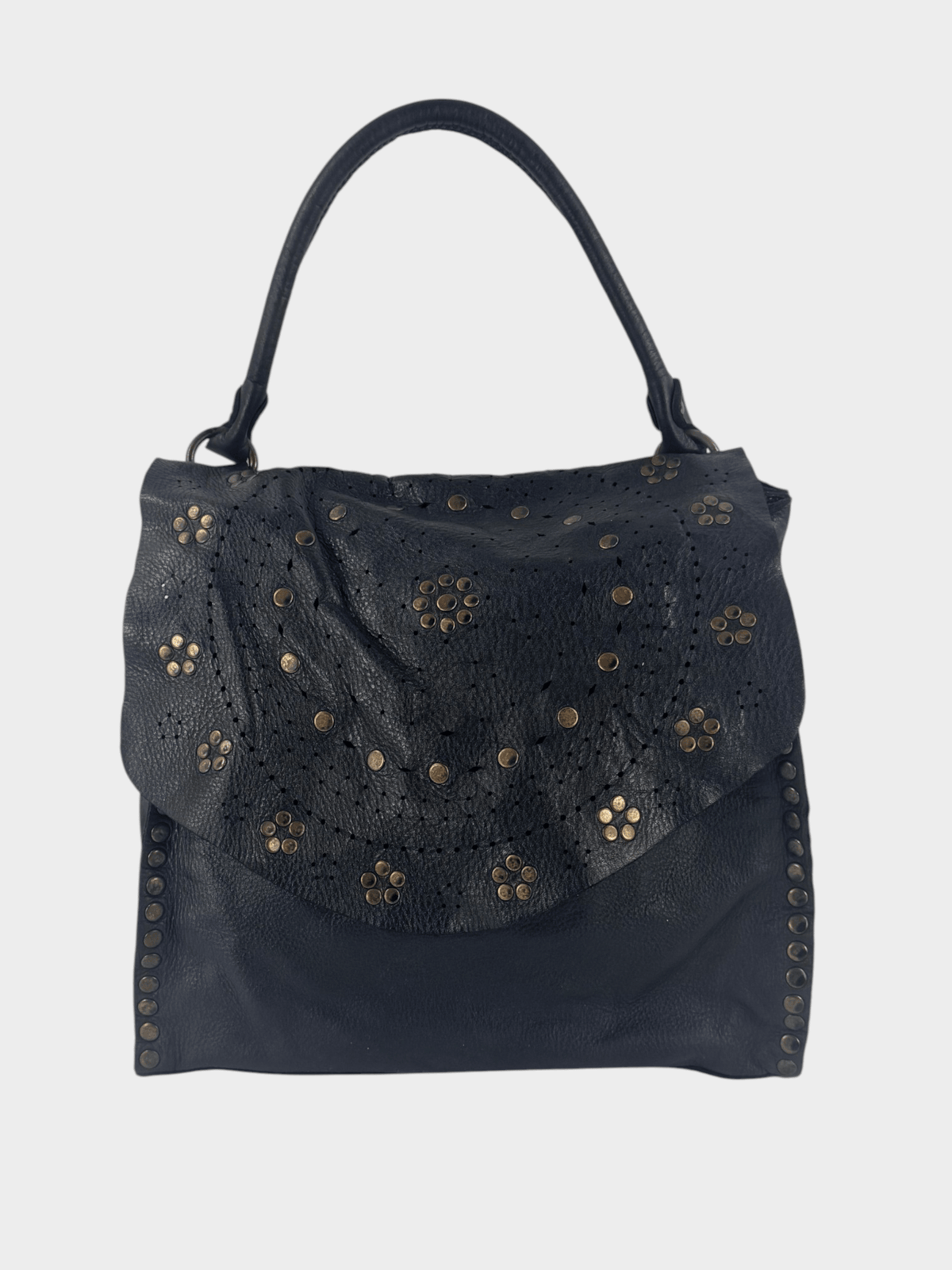 borsa pelle lavata mahzel made in Italy nero