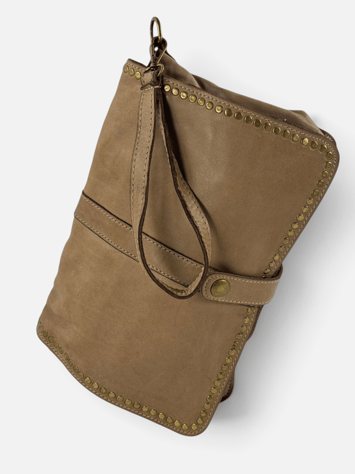 Borsa tracolla e a mano in pelle morbida decorata con borchie Giorgia-Mahzel