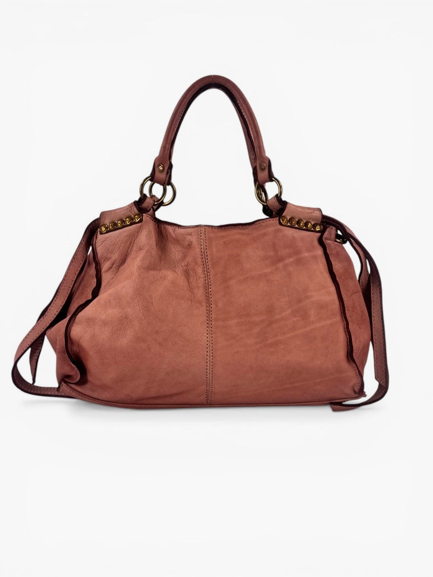 Bauletto in pelle decorato con laccetti e borchie - Mahzel