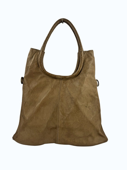 Borsa a spalla in pelle tinta lavata MH 307