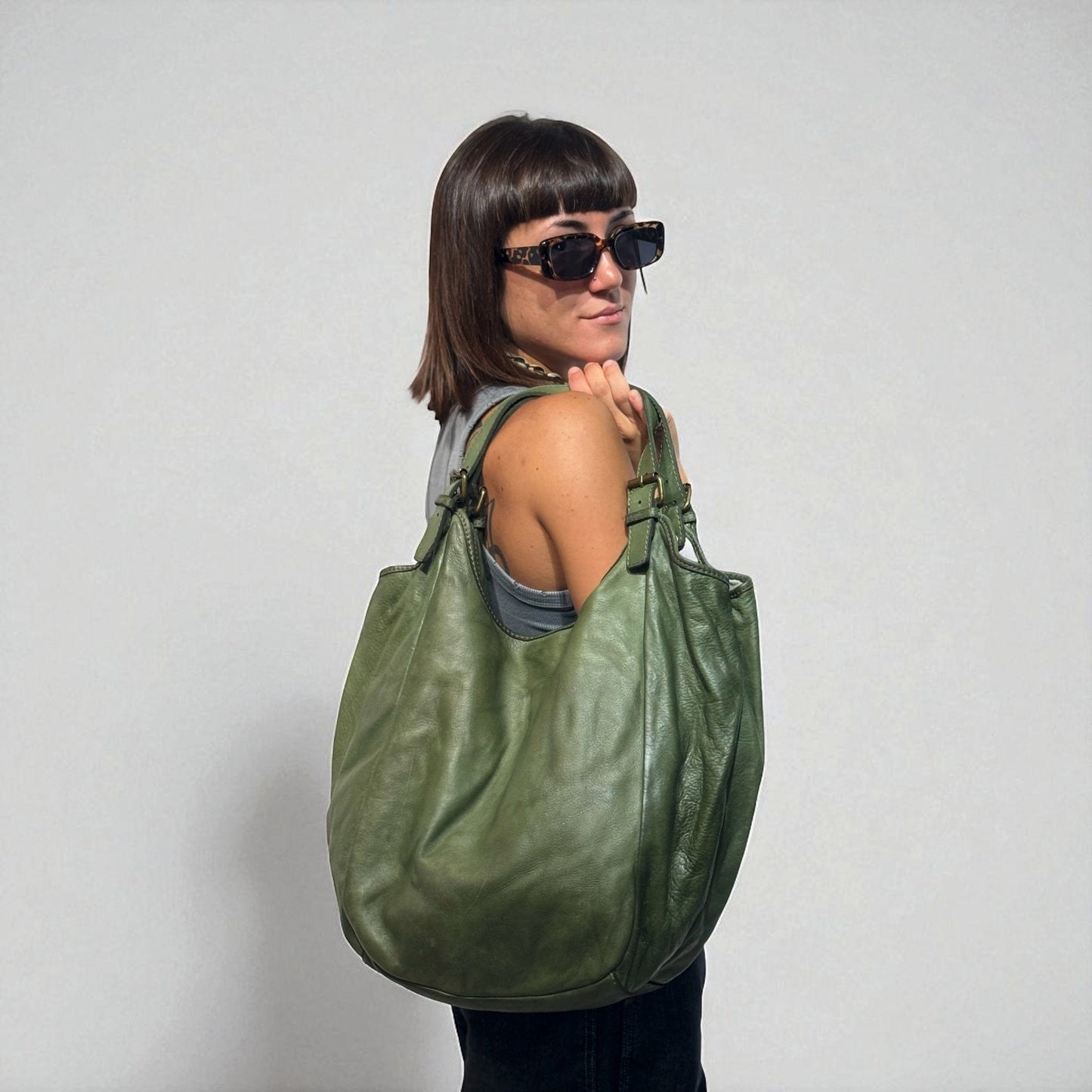 Borsa a sacca Giovanna in pelle morbida