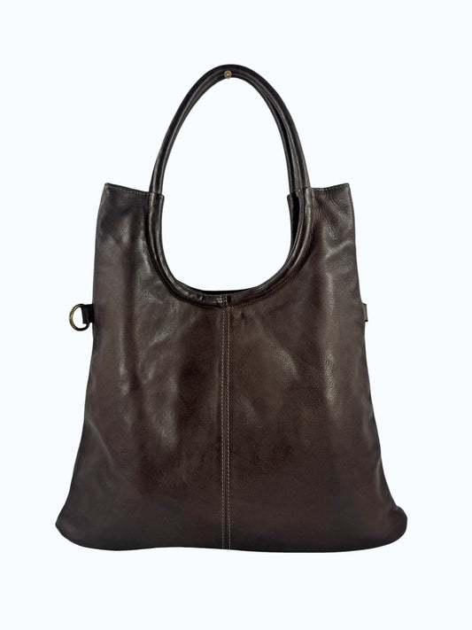 Borsa a spalla in pelle tinta lavata MH 307