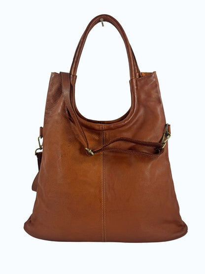 Borsa a spalla in pelle tinta lavata MH 307