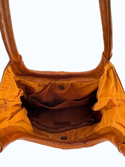 Borsa a spalla in pelle tinta lavata MH 307