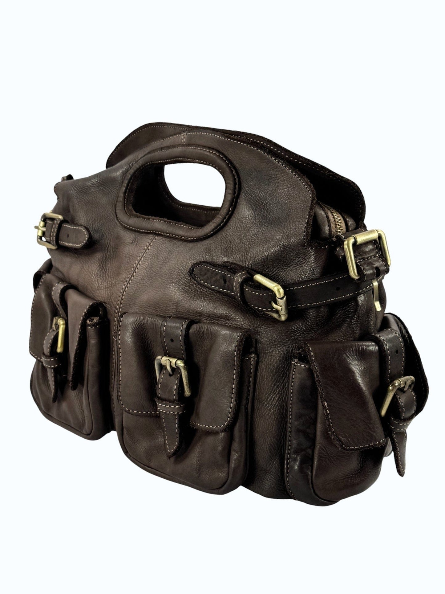 Bauletto in pelle tinto in capo AL237