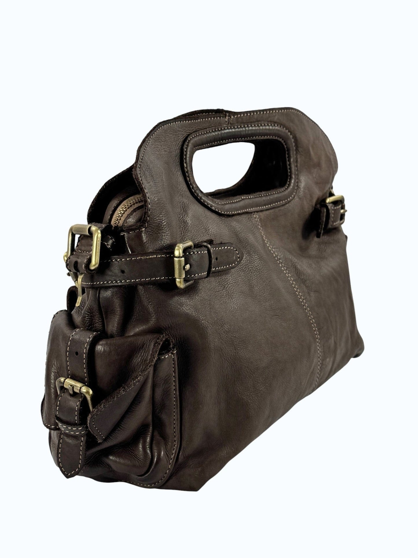 Bauletto in pelle tinto in capo AL237