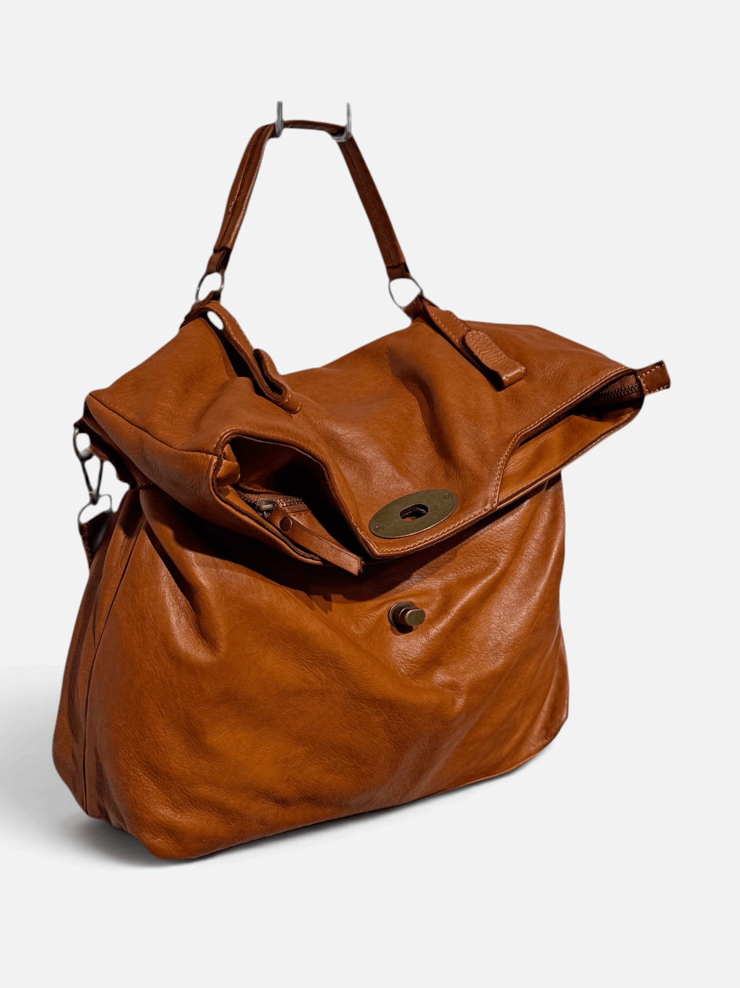 borsa pelle morbida vista laterale
