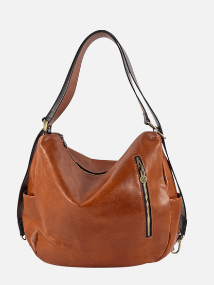 Borsa/ Zaino in cuoio al vegetale-Mahzel