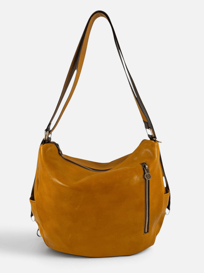 Borsa/ Zaino in cuoio al vegetale-Mahzel