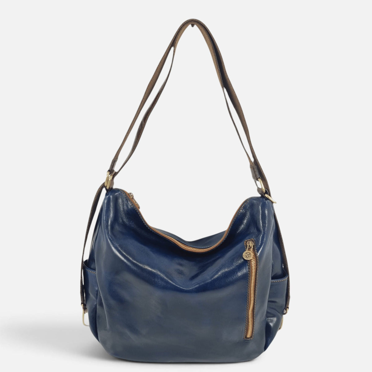 Borsa/ Zaino in cuoio al vegetale-Mahzel