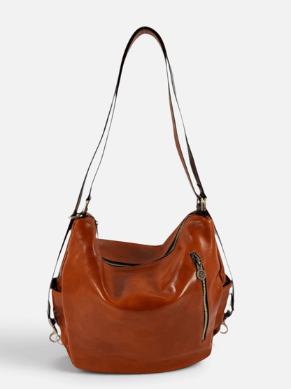 Borsa/ Zaino in cuoio al vegetale-Mahzel