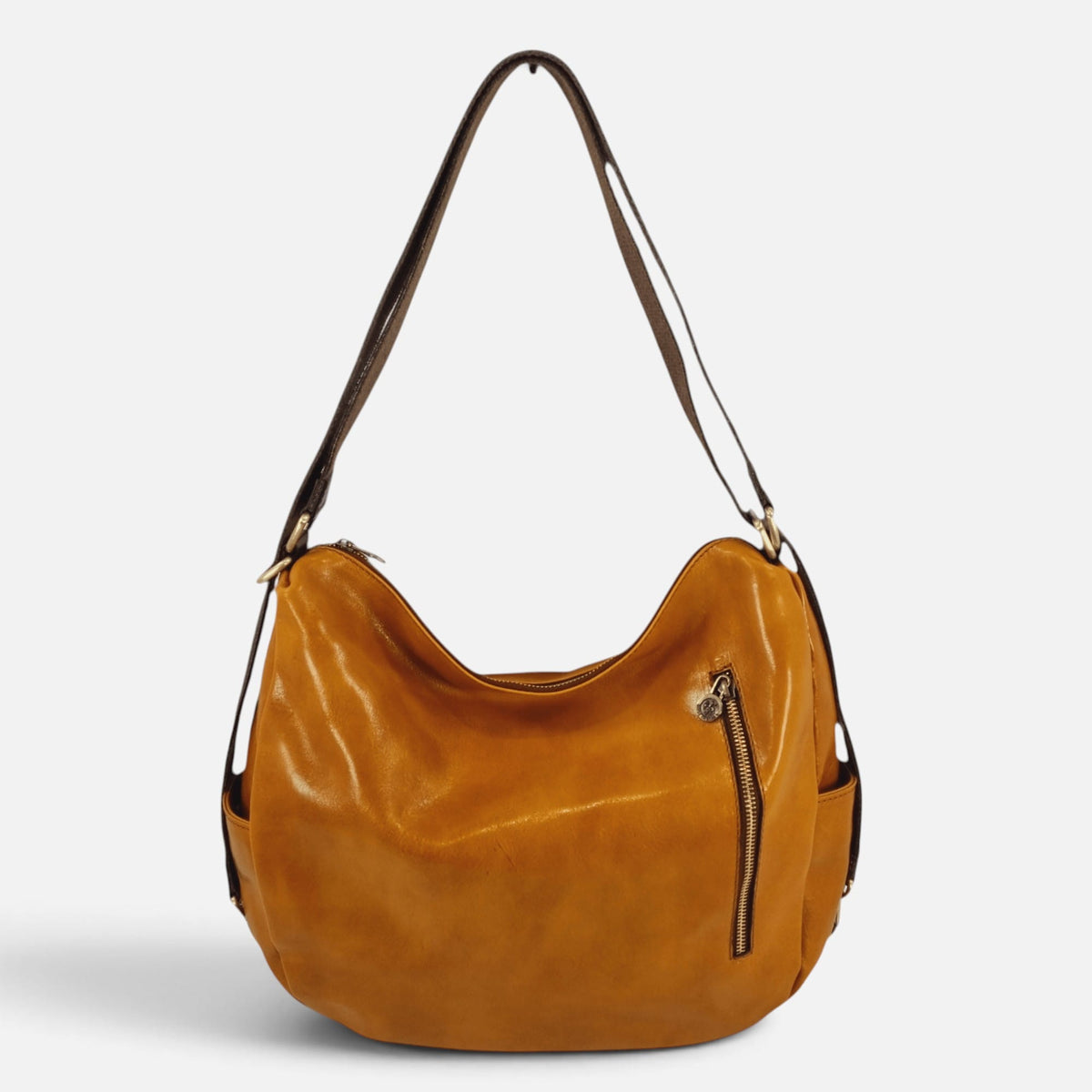 Borsa/ Zaino in cuoio al vegetale-Mahzel