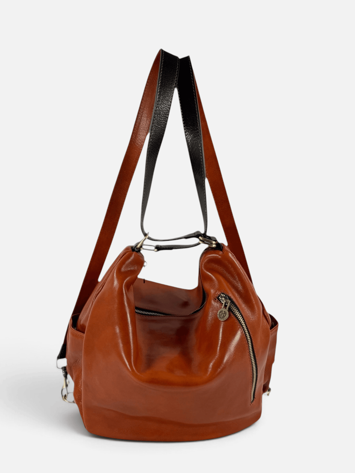 Borsa/ Zaino in cuoio al vegetale-Mahzel