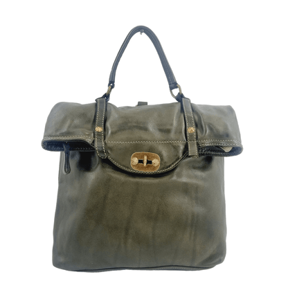 Borsa Zaino e Postina in pelle morbida tinta in capo fatta a mano Rossana-Mahzel