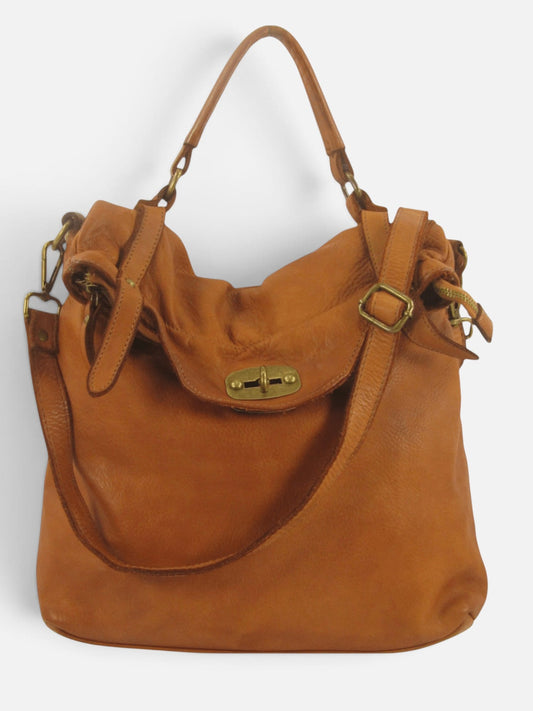 borsa zaino pelle morbida lavata mahzel made in italy