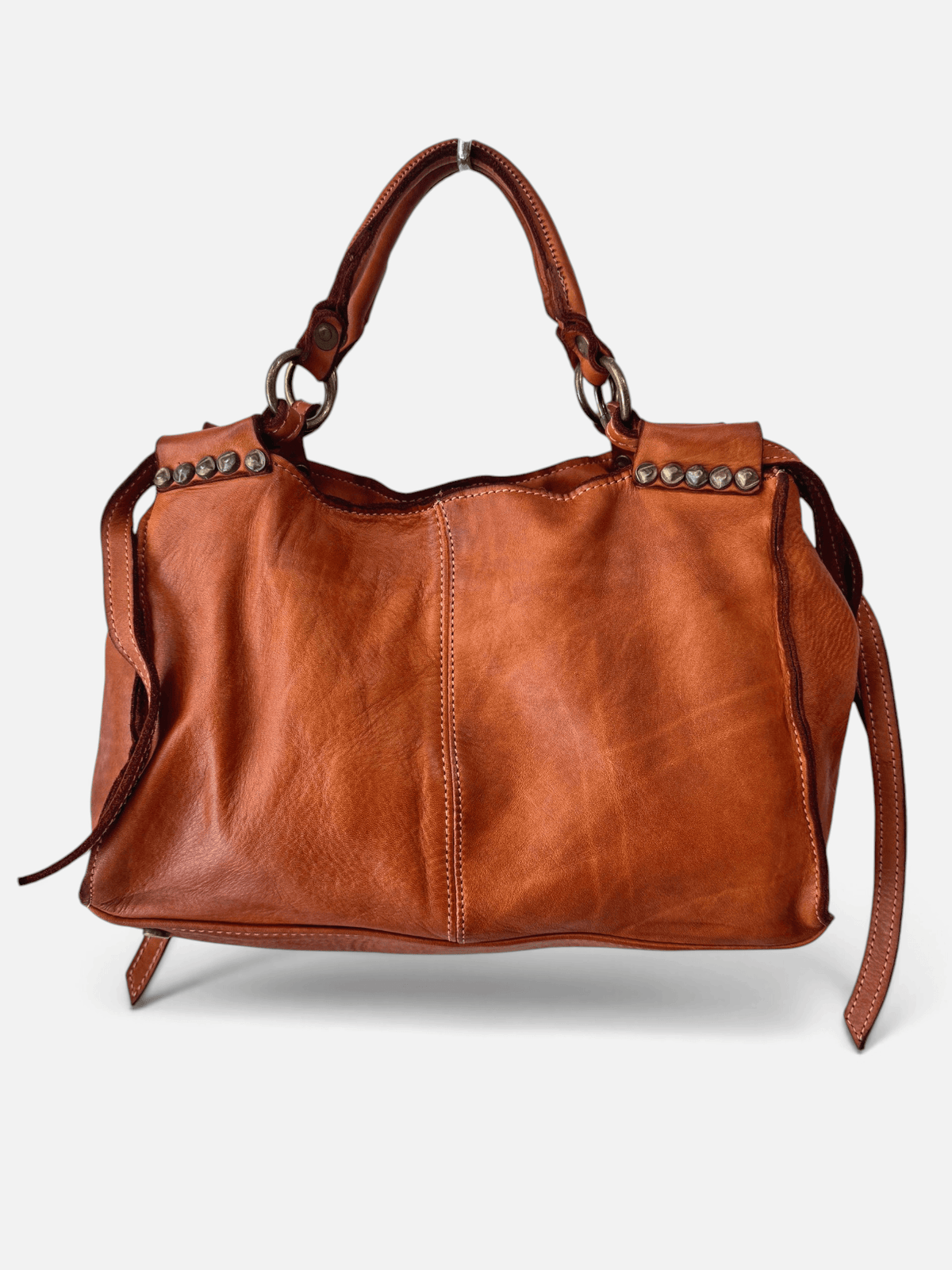 borsa pelle mahzel colore marrone cuoio