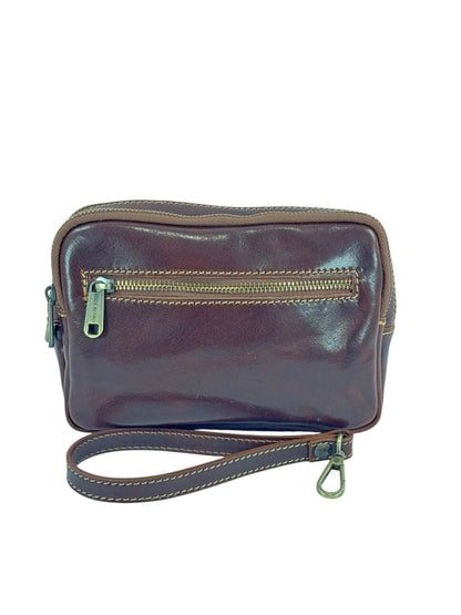 Borsello/pochette a mano in cuoio