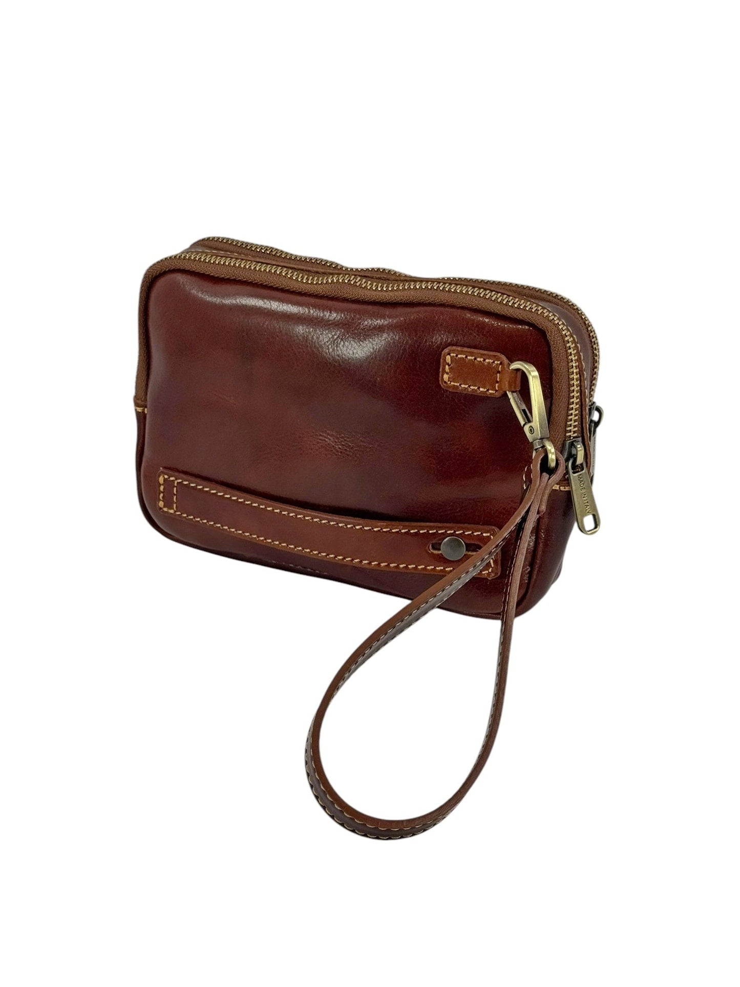 Borsello/pochette a mano in cuoio