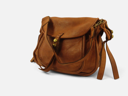 borsa pelle claudia vista tre quarti