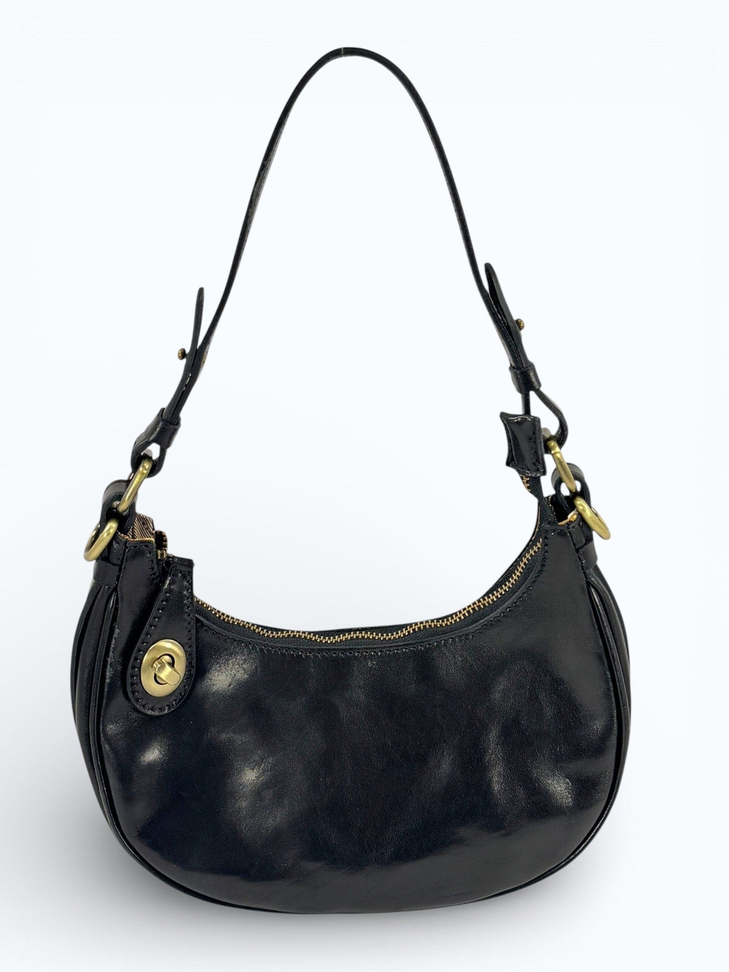 borsetta cuoio mezzaluna