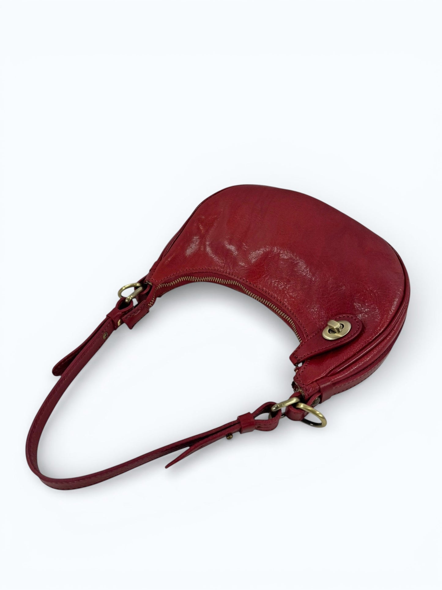 borsetta cuoio mezzaluna