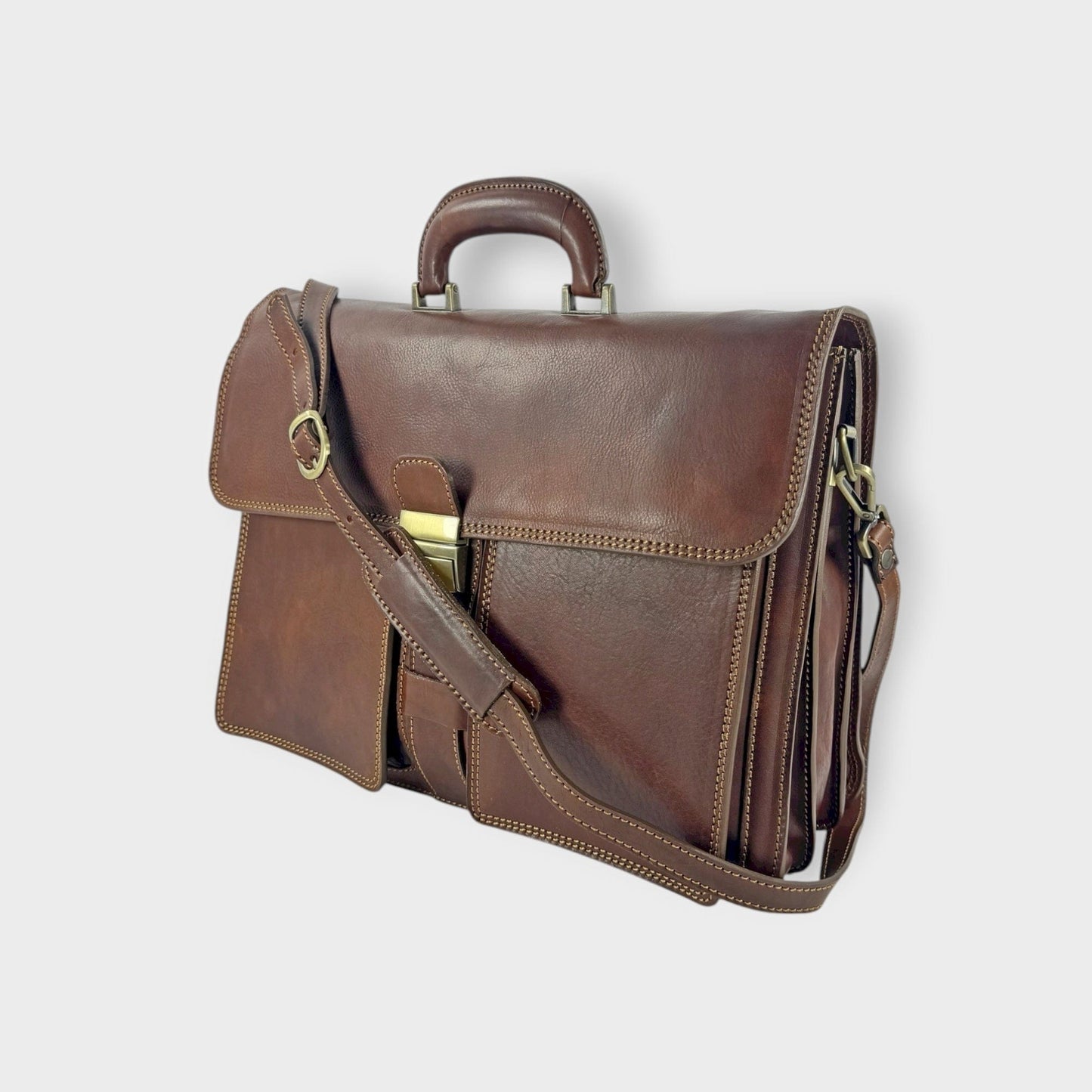 Cartella in cuoio conciato al vegetale Berlino- Mahzel