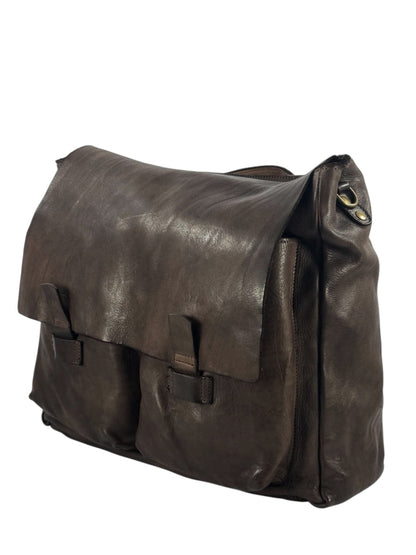 zaino messenger in cuoio e vacchetta tinto in capo Country - Mahzel