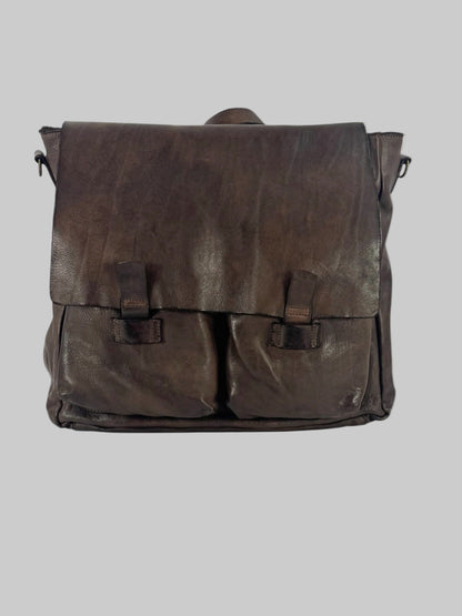 zaino messenger in cuoio e vacchetta tinto in capo Country - Mahzel