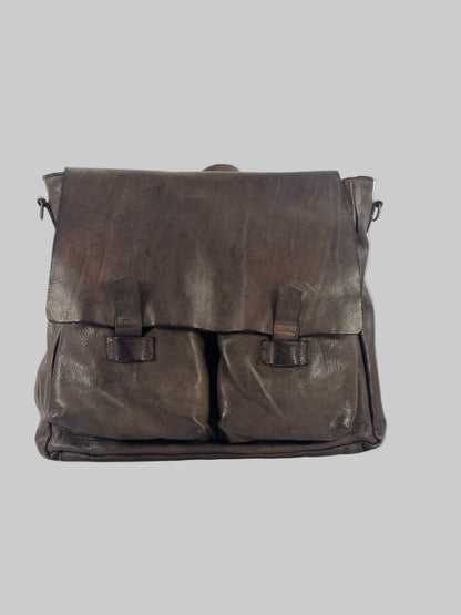 zaino messenger in cuoio e vacchetta tinto in capo Country - Mahzel