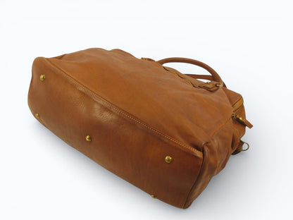 Borsa grande in pelle morbida lavata tre zip City - Mahzel