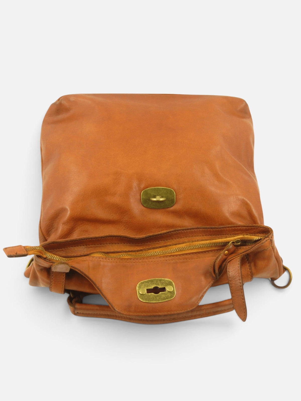 borsa pelle mahzel dettaglio chiusura